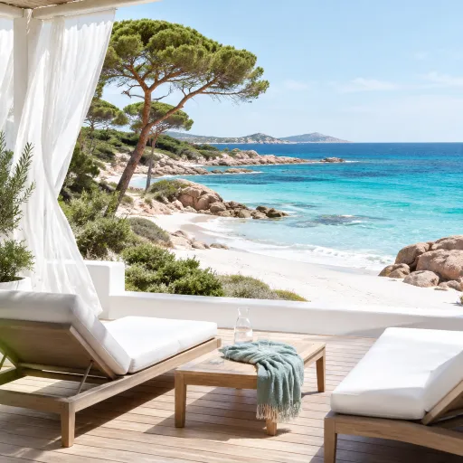 Palombaggia beach in Corsica: refined seaside stays on white sand shores